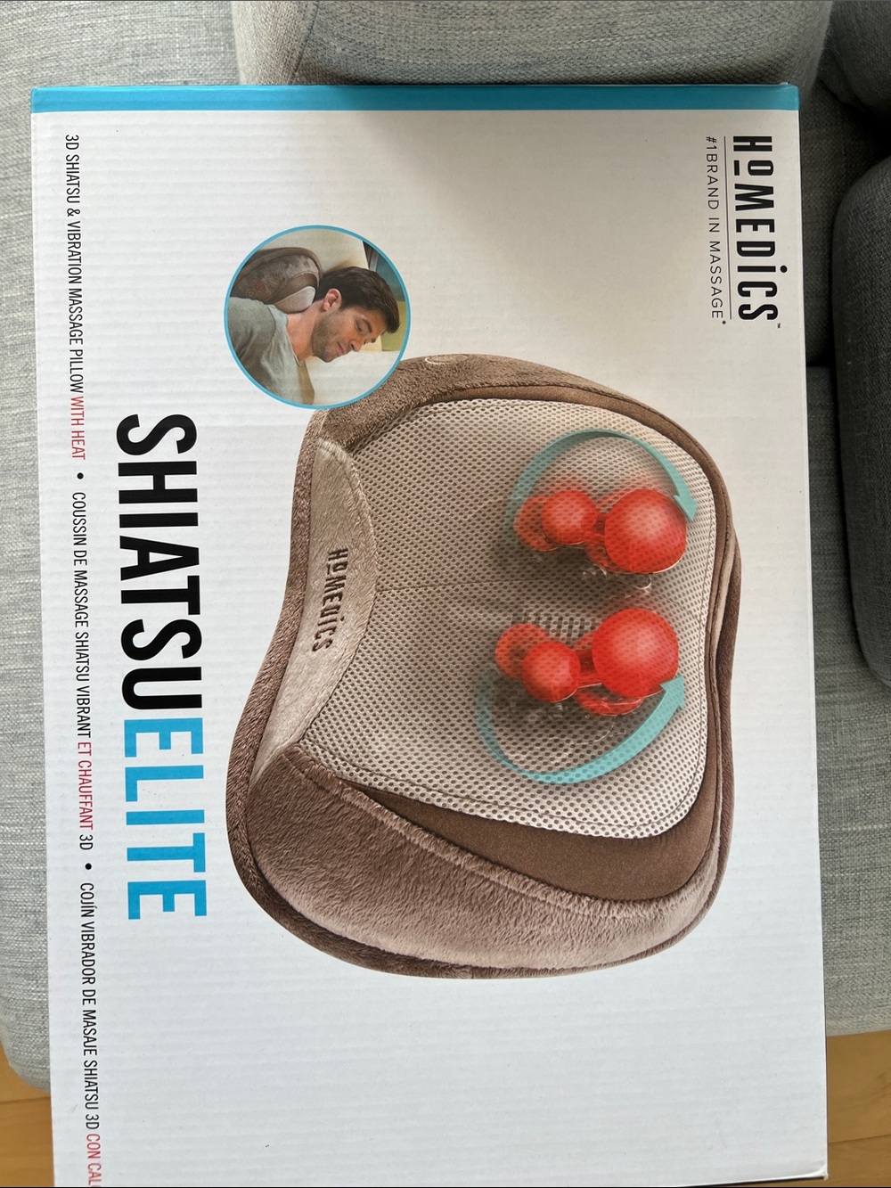 HoMedics Shiatsu Elite Massage Pillow - Brown
